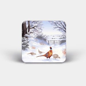 Pheasant Printed Square Coaster