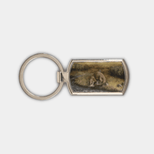 Otter Printed Lozenge Keyring