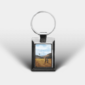 Clay Shooting Printed Rectangular Keyring