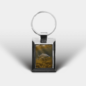 Mirror Carp Printed Rectangular Keyring