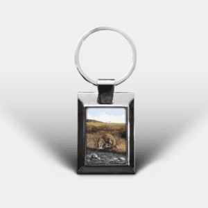 Otter Printed Rectangular Keyring