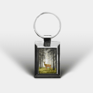Roe Buck Printed Rectangular Keyring