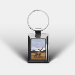 Stag Printed Rectangular Keyring