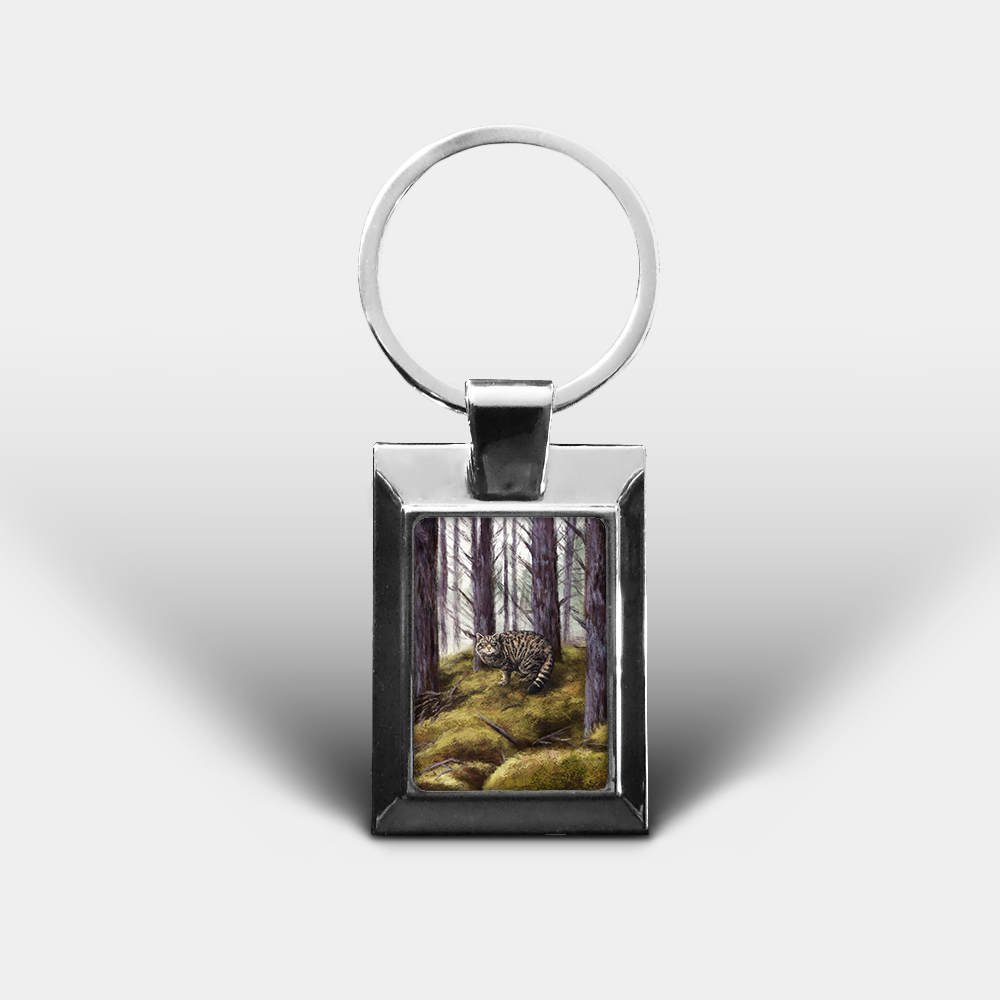 Wildcat Printed Rectangular Keyring