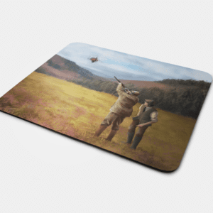 Mouse Mat with Clay Shooting Design