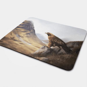 Mouse Mat with Golden Eagle Design
