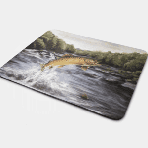 Mouse Mat with Brown Trout Design
