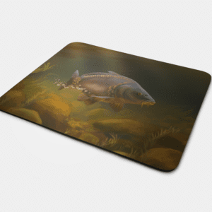 Mouse Mat with Mirror Carp Design