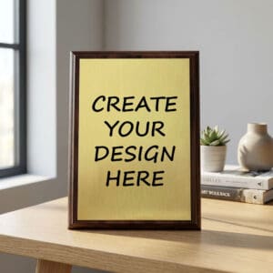 Portrait-Gold-Award-Plaque-Cheap-Custom-Customised-Personalised-The-Ginger-Coo-Scotland-UK-Wooden-Metal-Metallic-Quality-Wording-Lifestyle