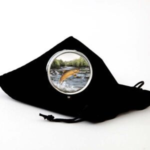Brown Trout Round Pill Box