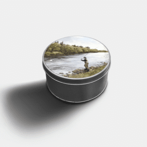 Fly Fishing Round Metal Storage Tin