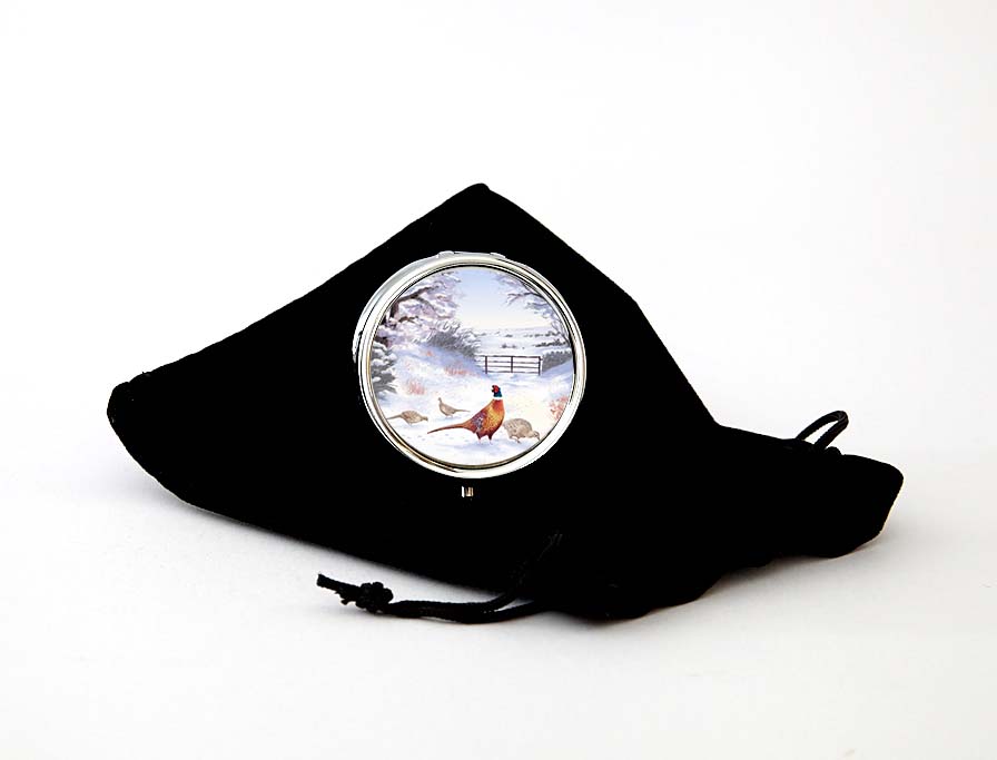 Pheasant Round Pill Box