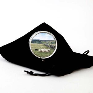 Sheep & Sheepdog Round Pill Box