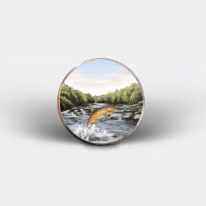 Brown Trout Circular Fridge Magnet