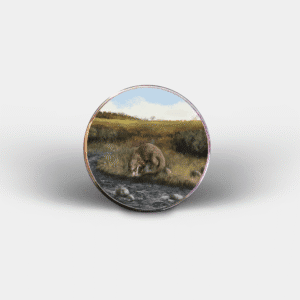 Otter Circular Fridge Magnet