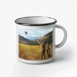The-Ginger-Coo-Black-Rim-Retro-Ceramic-Mug-Scotland-Highland-Clay-Pigeon-Shooting-Gift