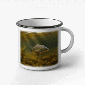 The-Ginger-Coo-Black-Rim-Retro-Mug-Scotland-Highland-Mirror-Carp-Fishing-Angling-Gift-Fisherman