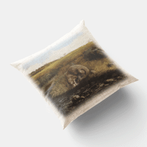 The-Ginger-Coo-Linen-Style-Cushion-Scotland-Scottish-Highlands-Otter-Gift